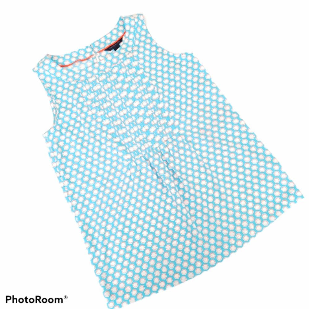 Tommy Hilfiger Blue Womens Sleeveless Blouse Top